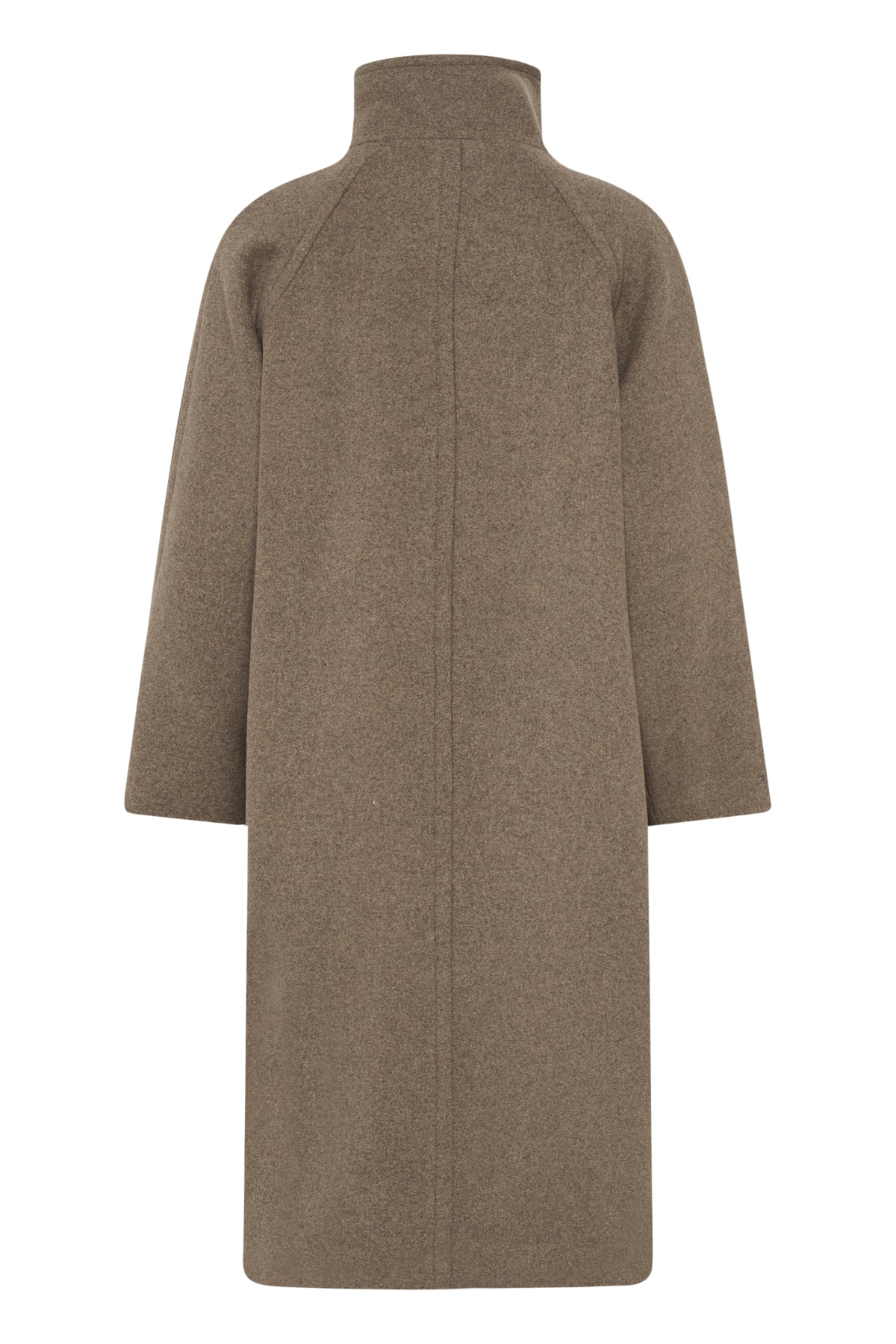 ThoraIW Collar Coat R Mocha Grey Melange - 30111083