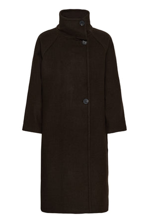 ThoraIW Collar Coat R Chocolate Brown - 191109 - 30111083