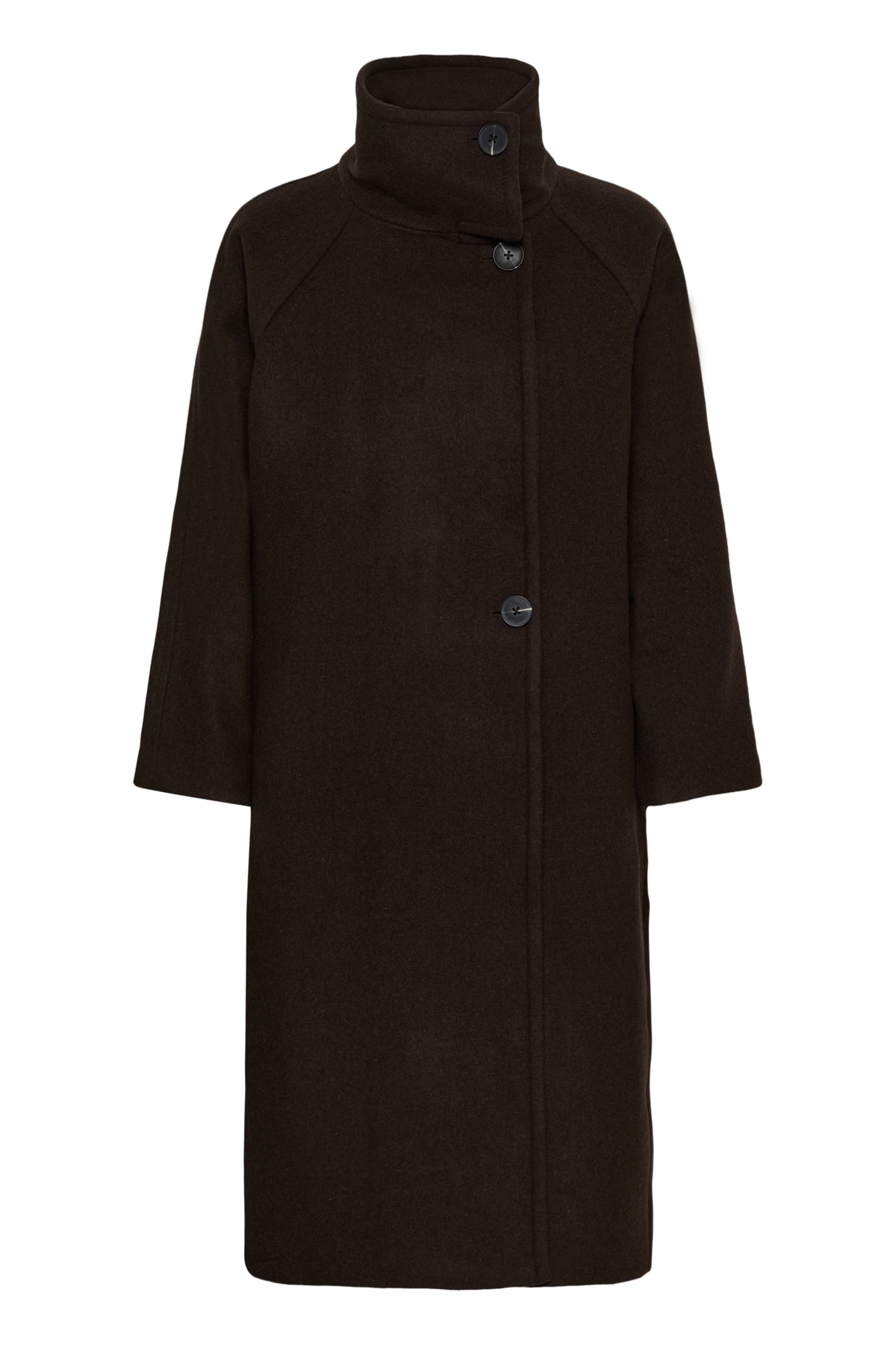 ThoraIW Collar Coat R Chocolate Brown - 191109 - 30111083