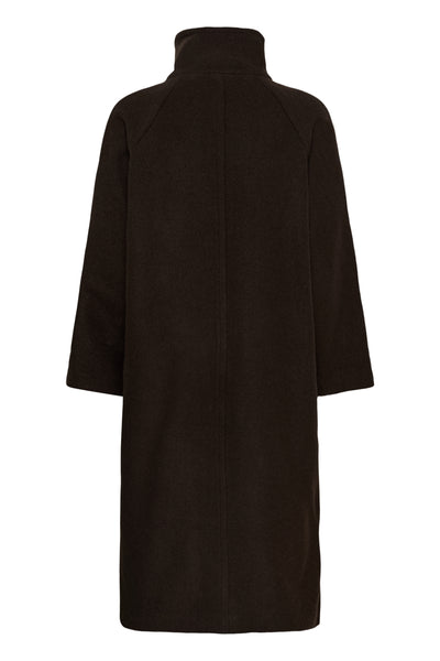 ThoraIW Collar Coat R Chocolate Brown - 191109 - 30111083 Thumbnail