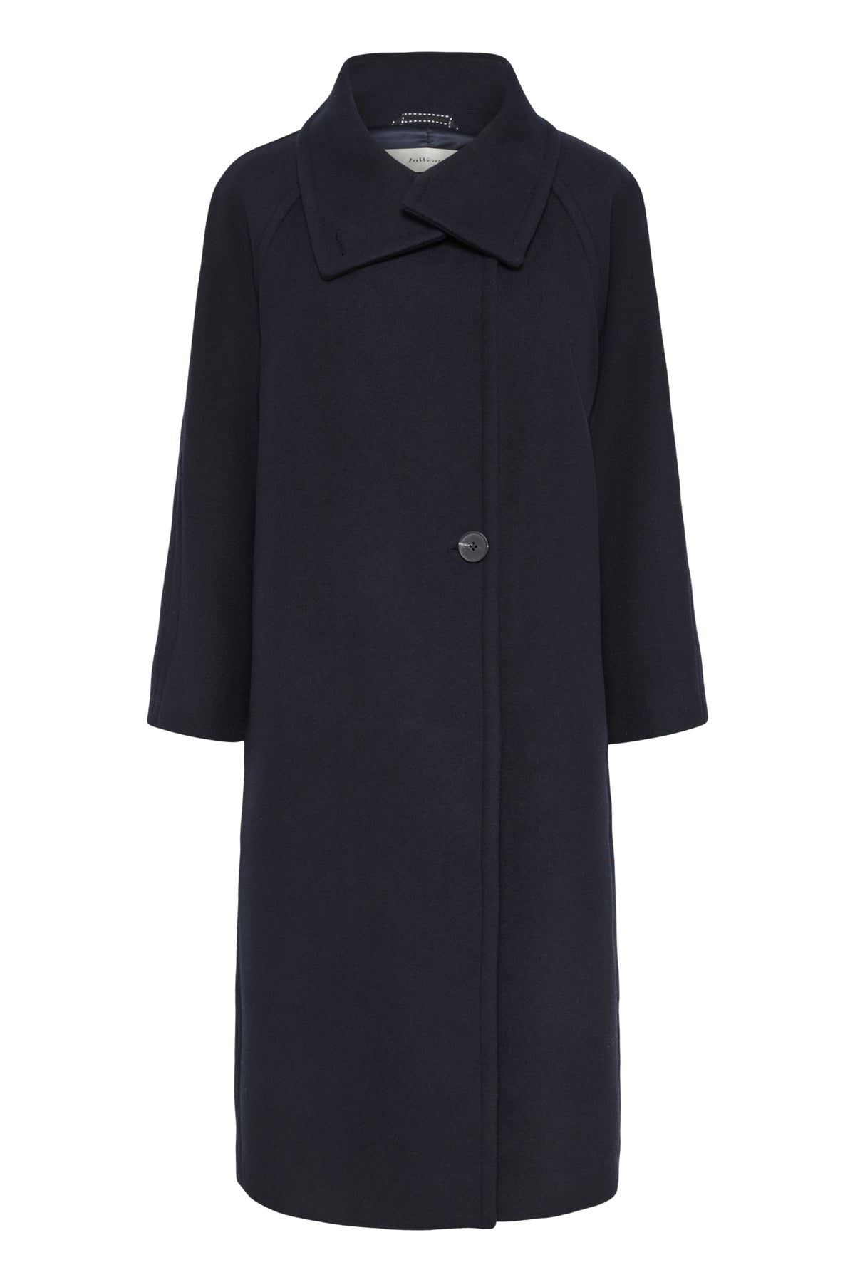 ThoraIW Collar Coat R Marine Blue - 30111083