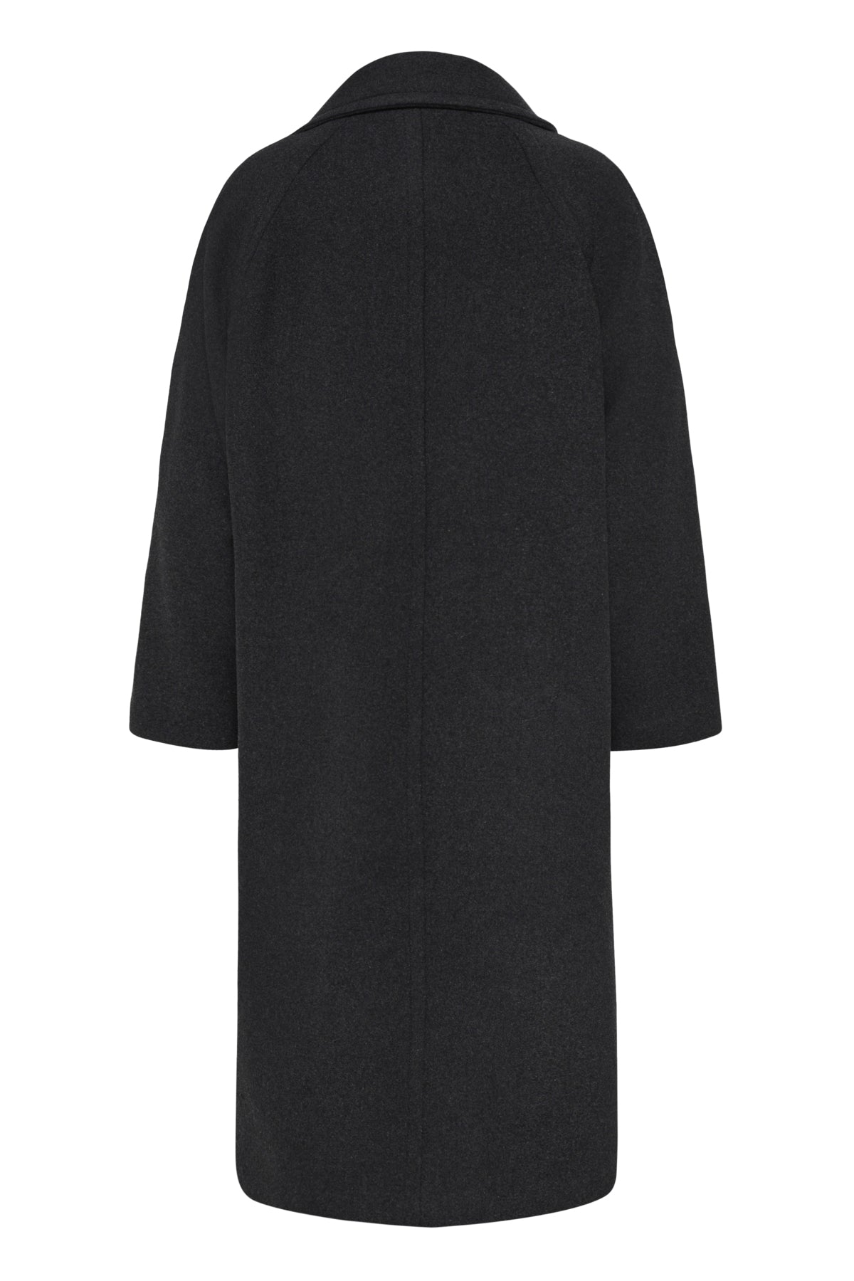 ThoraIW Collar Coat R Dark grey melange - 30111083