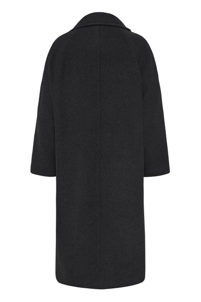 ThoraIW Collar Coat R Dark grey melange - 30111083 Thumbnail