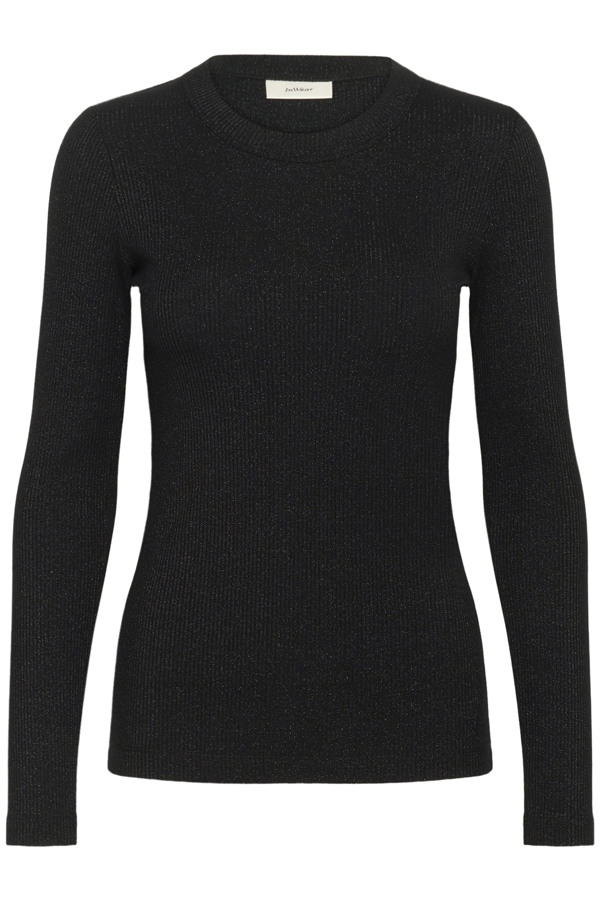 DagnaIW Lurex Tshirt LS Black Glitter - 30111093