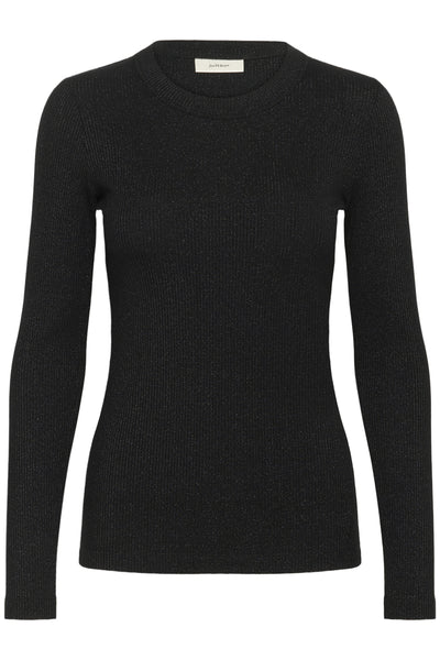 DagnaIW Lurex Tshirt LS Black Glitter - 30111093 Thumbnail