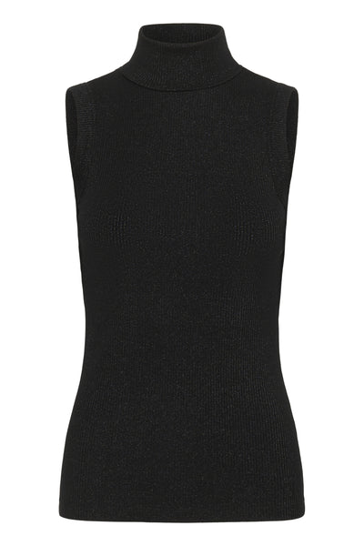 DagnaIW Lurex Rollneck Top Black Glitter - 30111095 Thumbnail