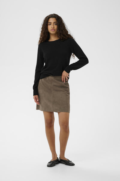 CaisaIW Skirt Sandy Grey - 30111098 Thumbnail