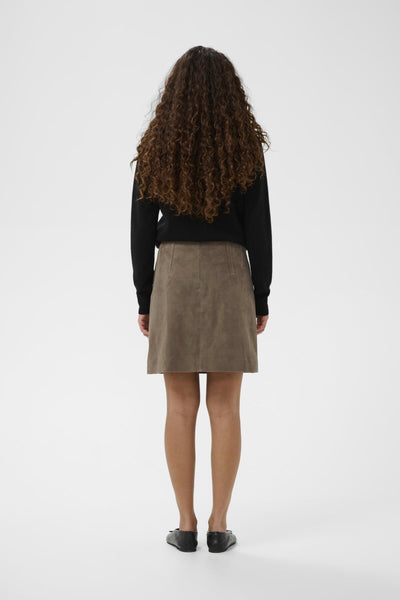 CaisaIW Skirt Sandy Grey - 30111098 Thumbnail
