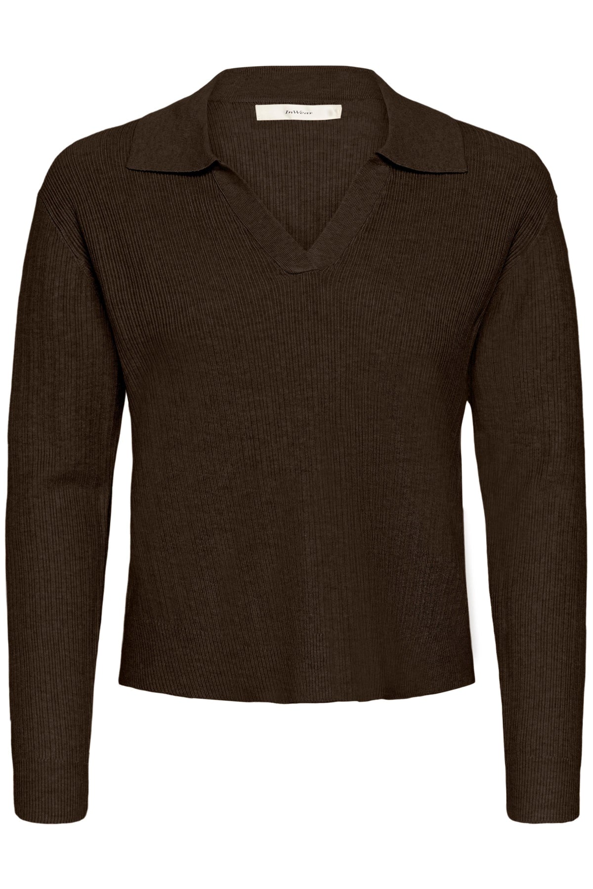 YenahIW Polo Pullover Coffee Brown Melange - 30111123