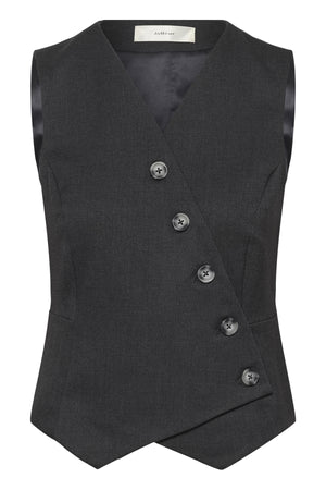 YuktaIW Waistcoat Medium Grey Melange - 301744 - 30111133