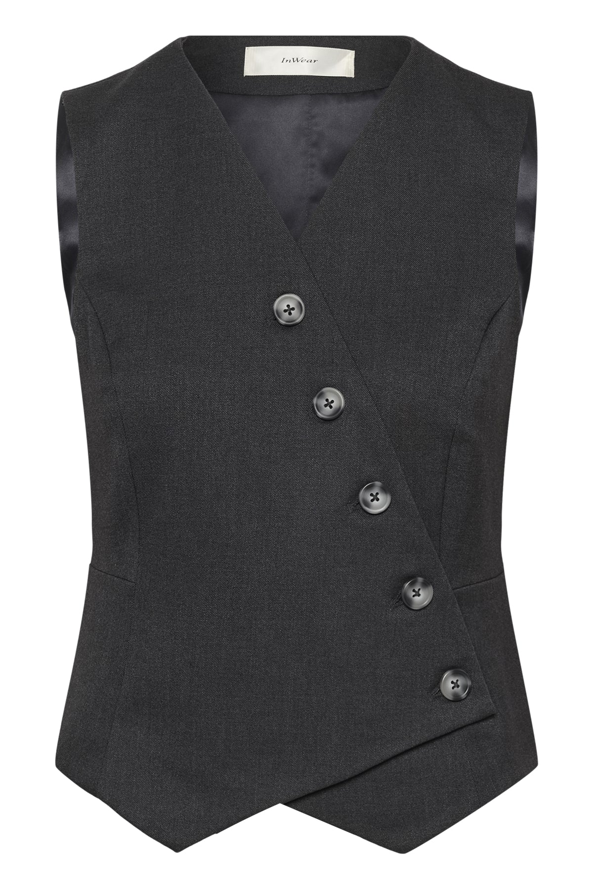 YuktaIW Waistcoat Medium Grey Melange - 301744 - 30111133
