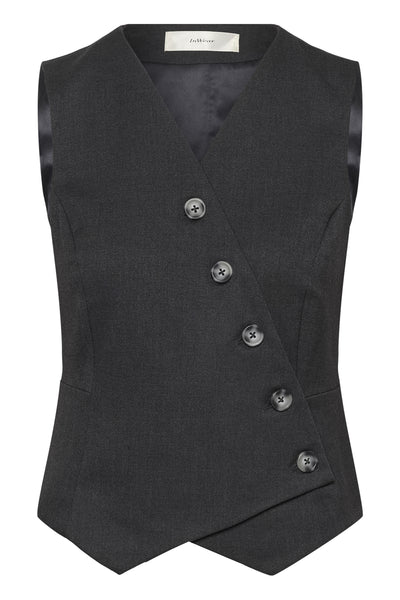 YuktaIW Waistcoat Medium Grey Melange - 301744 - 30111133 Thumbnail