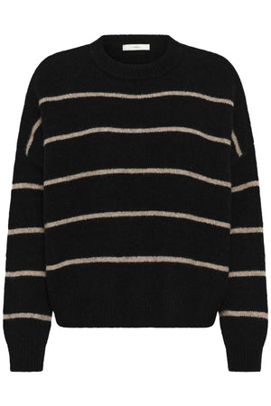 TeresaIW Crew Neck Pullover Black / Powder Beige - 300286 - 30111188