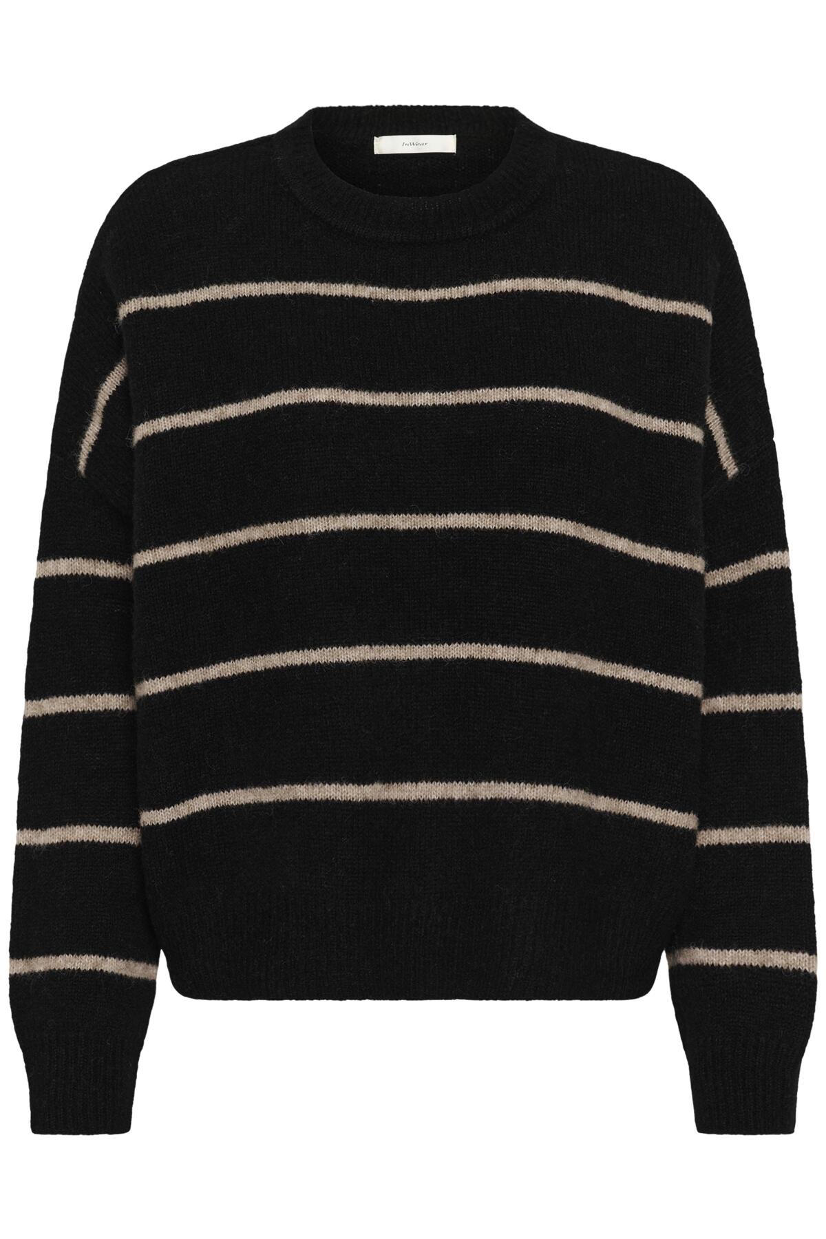 TeresaIW Crew Neck Pullover Black / Powder Beige - 300286 - 30111188