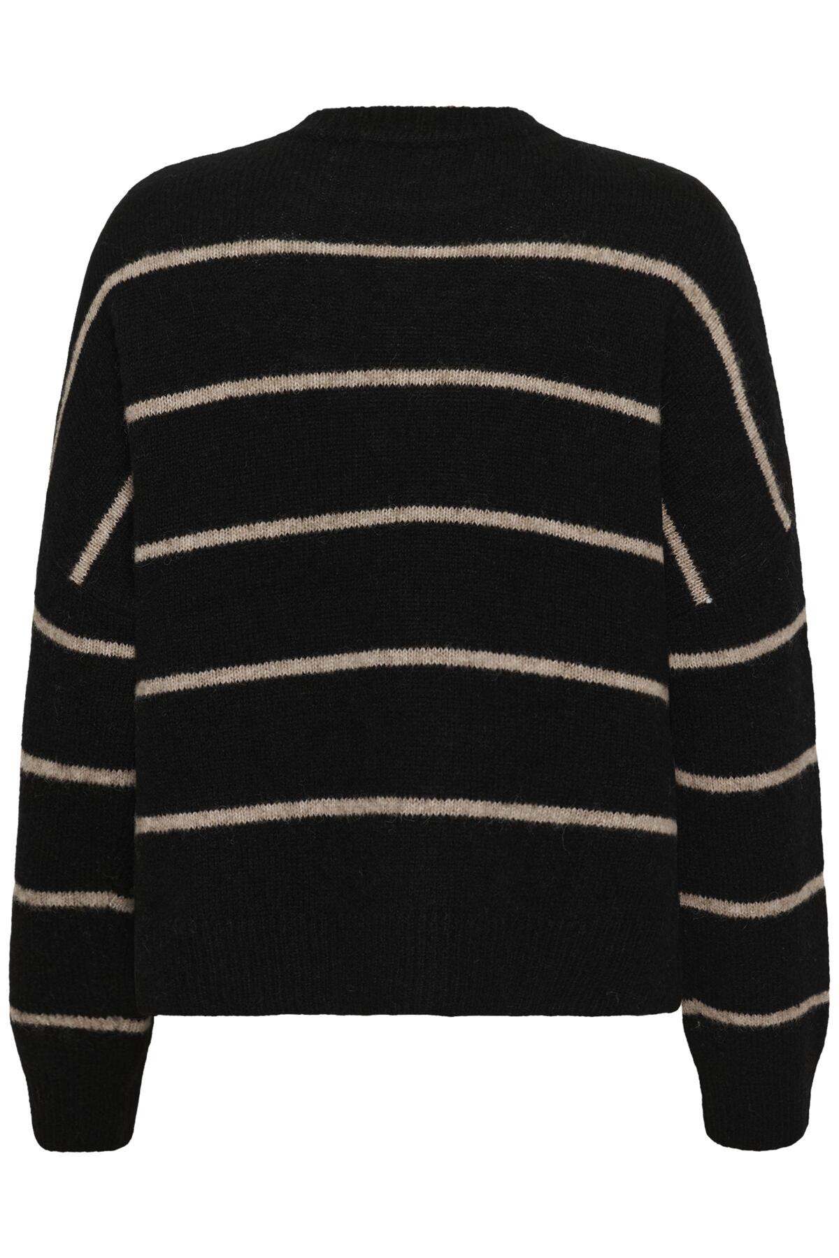 TeresaIW Crew Neck Pullover Black / Powder Beige - 300286 - 30111188