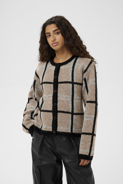 TashaIW Cardigan Neutral Check - 300534 - 30111190 Thumbnail
