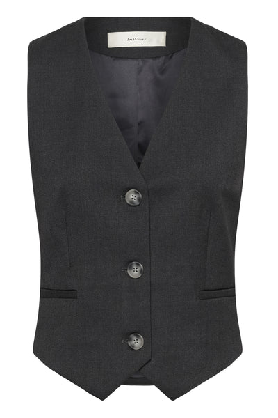 YuktaIW Zella Waistcoat Medium Grey Melange - 301744 - 30111191 Thumbnail
