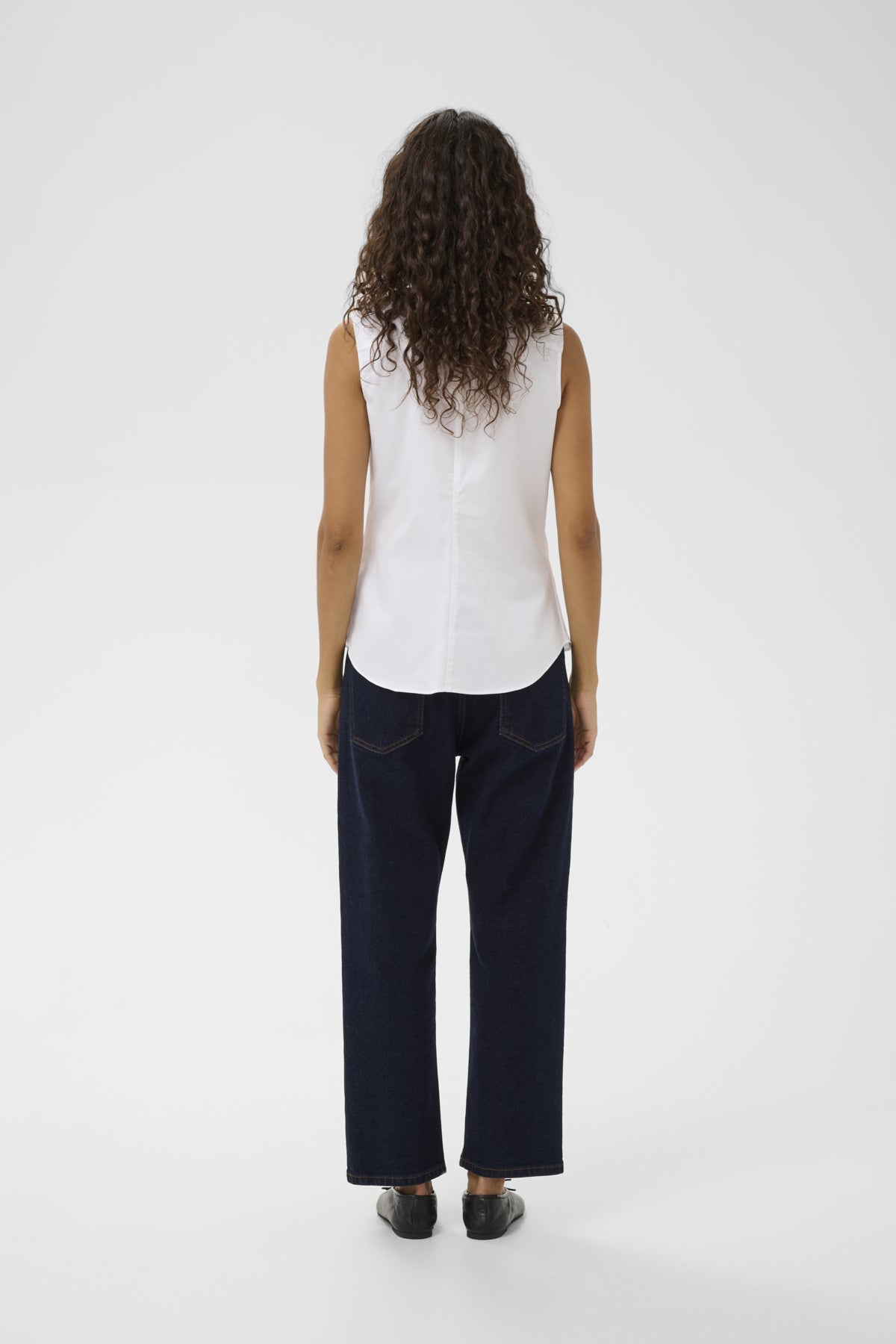 BelinaIW Sleeveless Shirt Pure White - 300001 - 30111204