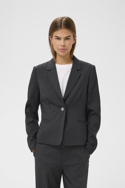 YuktaIW Ila BLazer Medium Grey Melange - 301744 - 30111236 Thumbnail