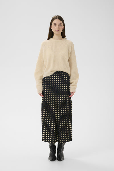 ZeemaIW Skirt Black Spaced Dots - 300177 - 30111244 Thumbnail