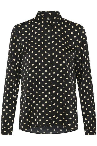 ZeemaIW Shirt Black Spaced Dots - 300177 - 30111245 Thumbnail