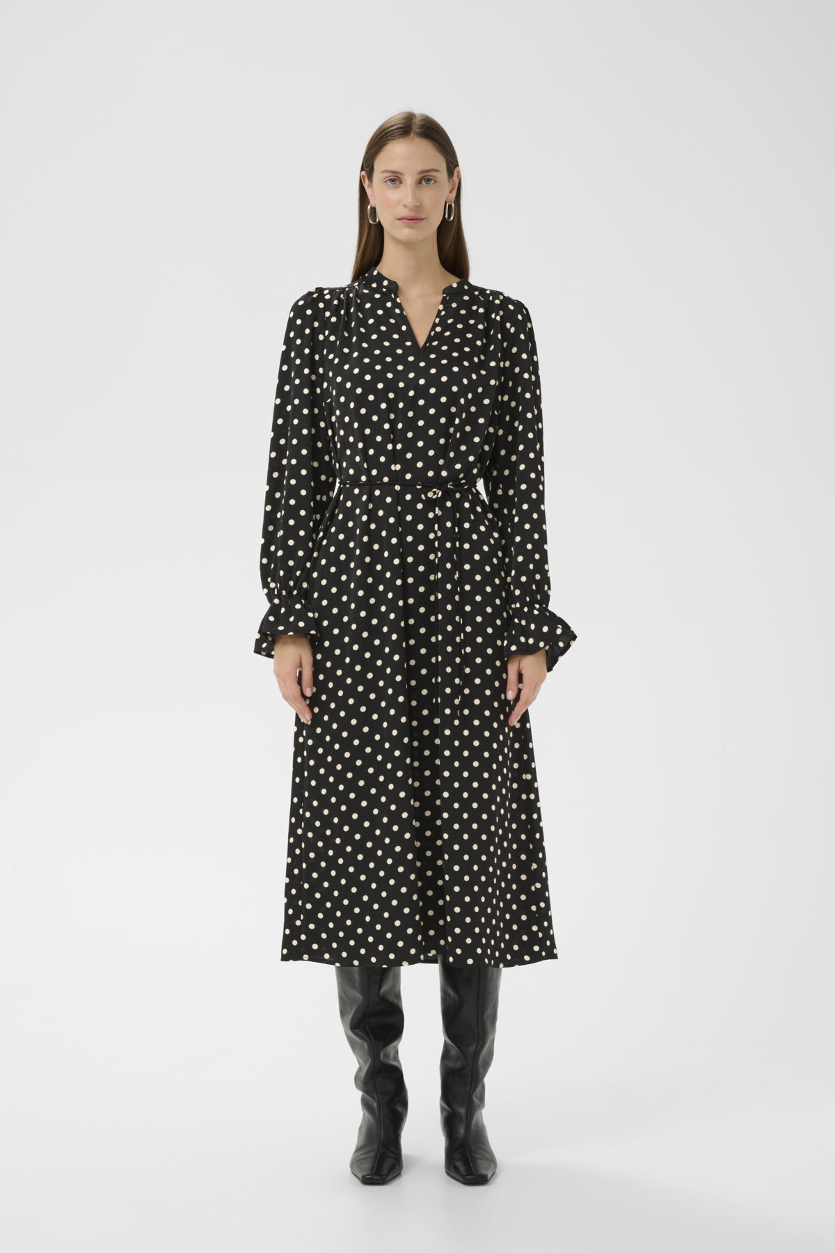 ZeemaIW Dress Black Spaced Dots - 300177 - 30111247