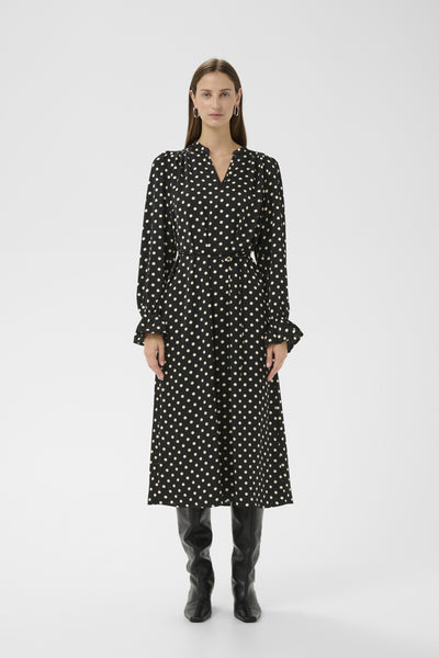 ZeemaIW Dress Black Spaced Dots - 300177 - 30111247 Thumbnail