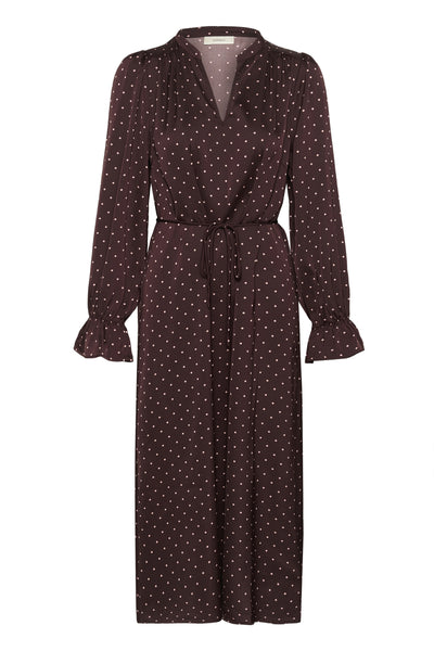 ZaniaIW Dress Brown Bordeaux Small Dot - 305 - 30111248 Thumbnail