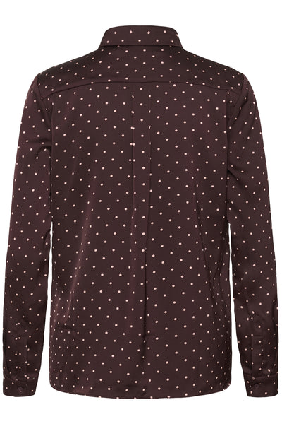 ZaniaIW Shirt Brown Bordeaux Small Dot - 305 - 30111251 Thumbnail