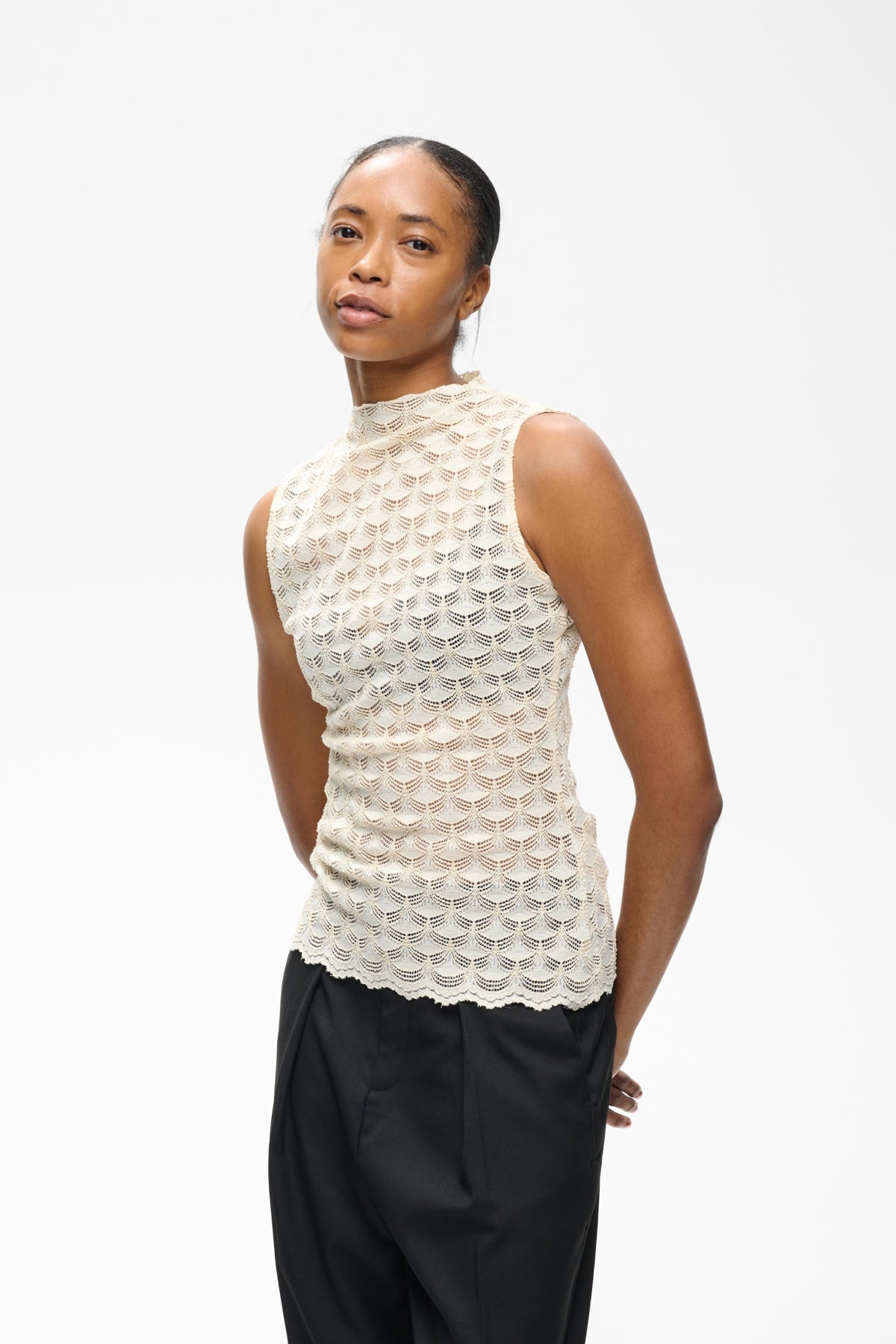 TullaIW Sleeveless Tshirt Whisper White - 110701 - 30111335