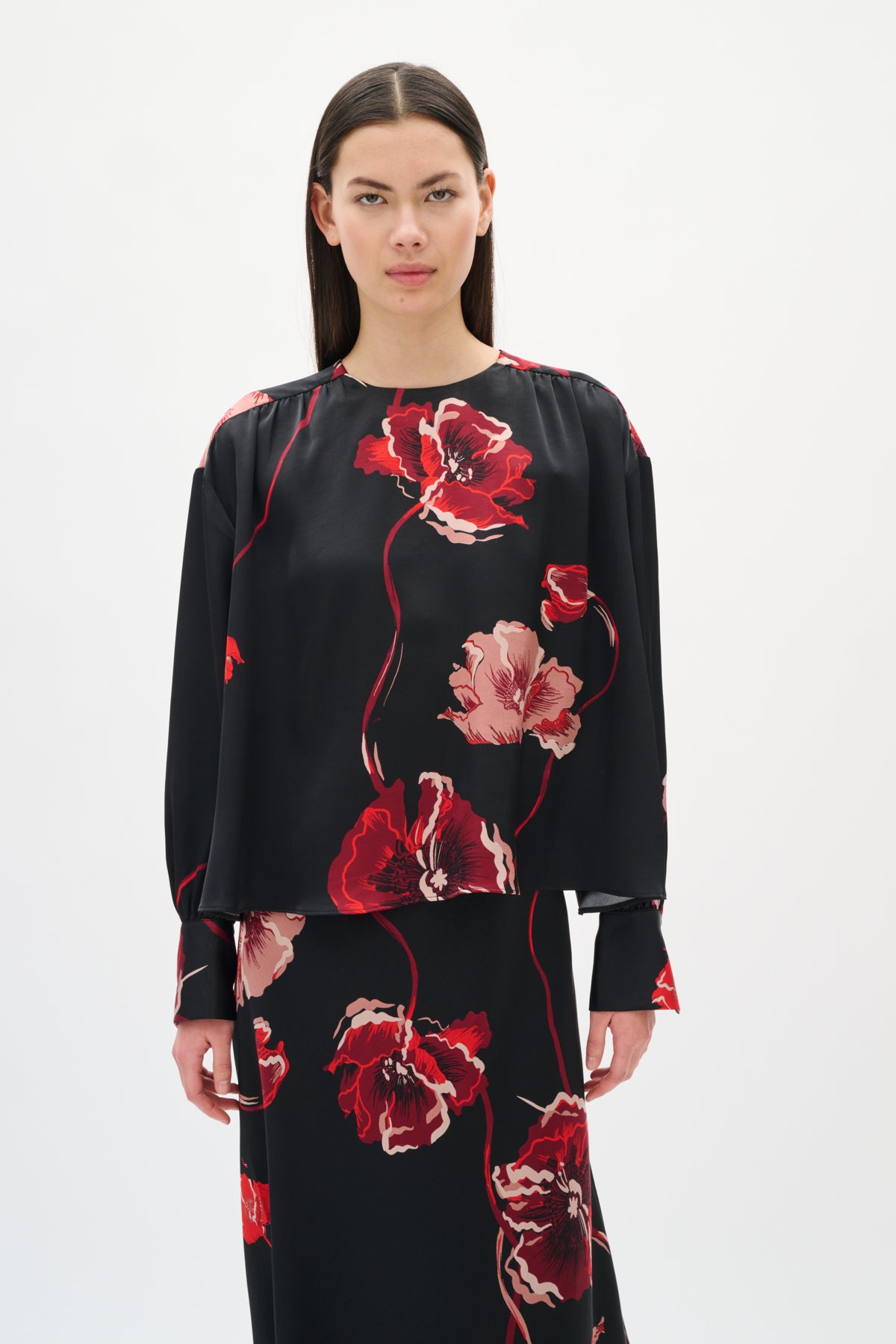 DAWNIW BLOUSE BLACK POPPY ROSE - 900002573 - 30112009