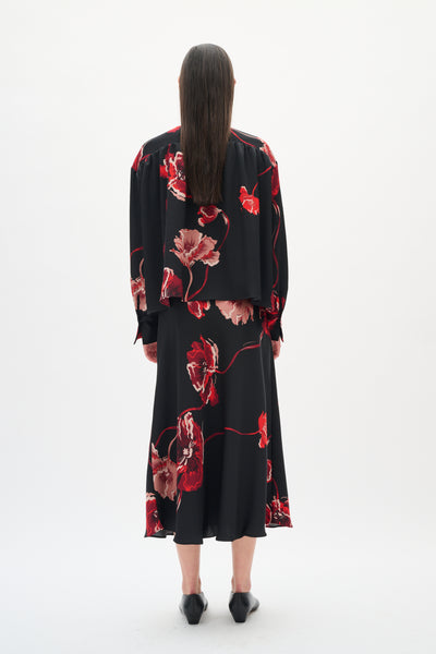 DAWNIW SKIRT BLACK POPPY ROSE - 900002573 - 30112010 Thumbnail