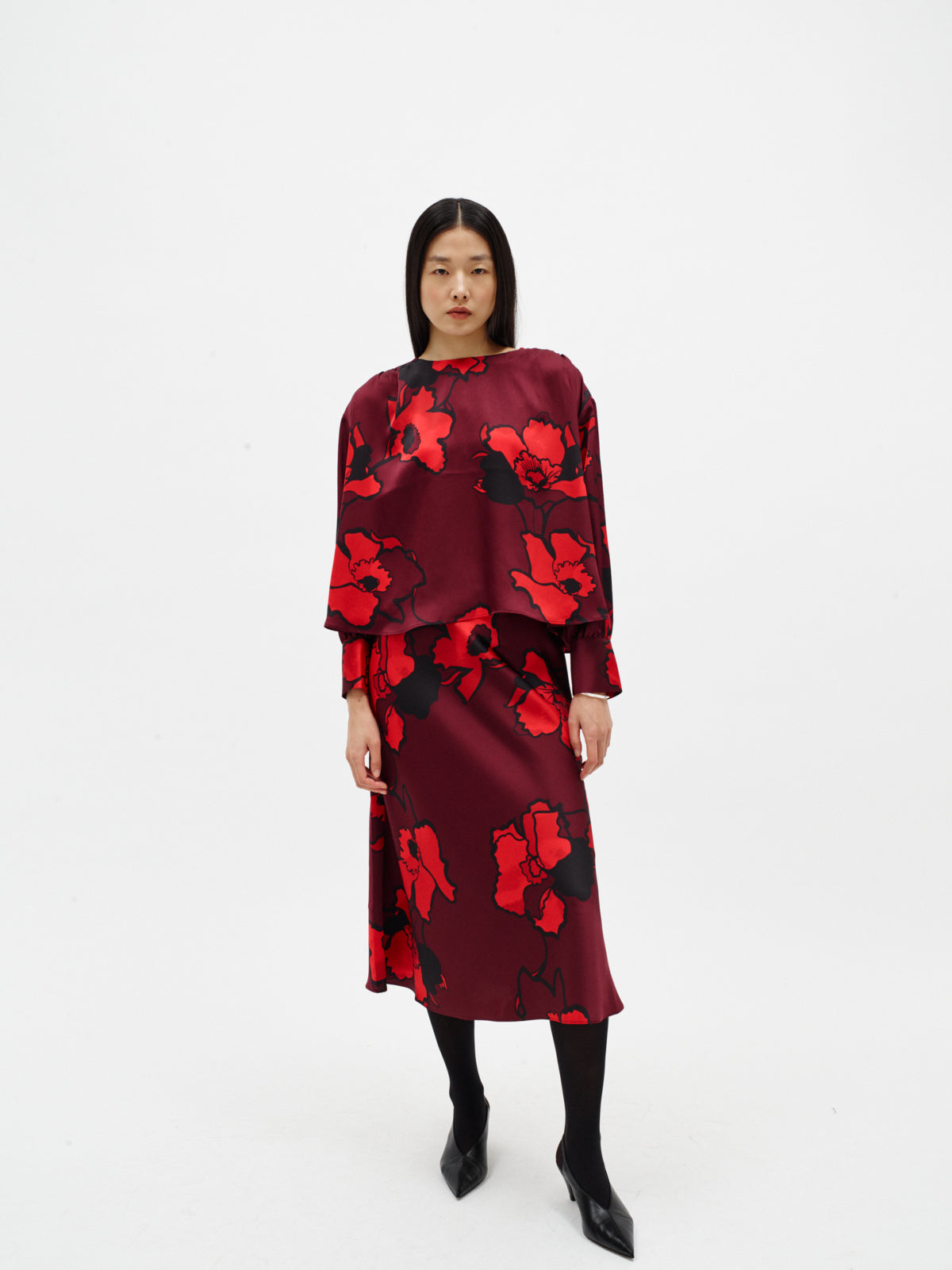 DAWNIW SKIRT ZINFANDEL SKETCH FLOWER - 9000 - 30112010