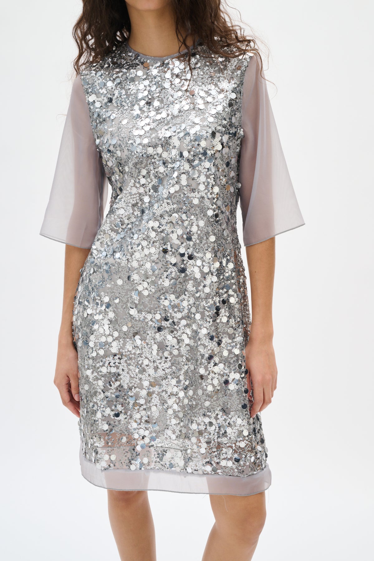 DAVINAIW SHORT DRESS Silver - 145002 - 30112033