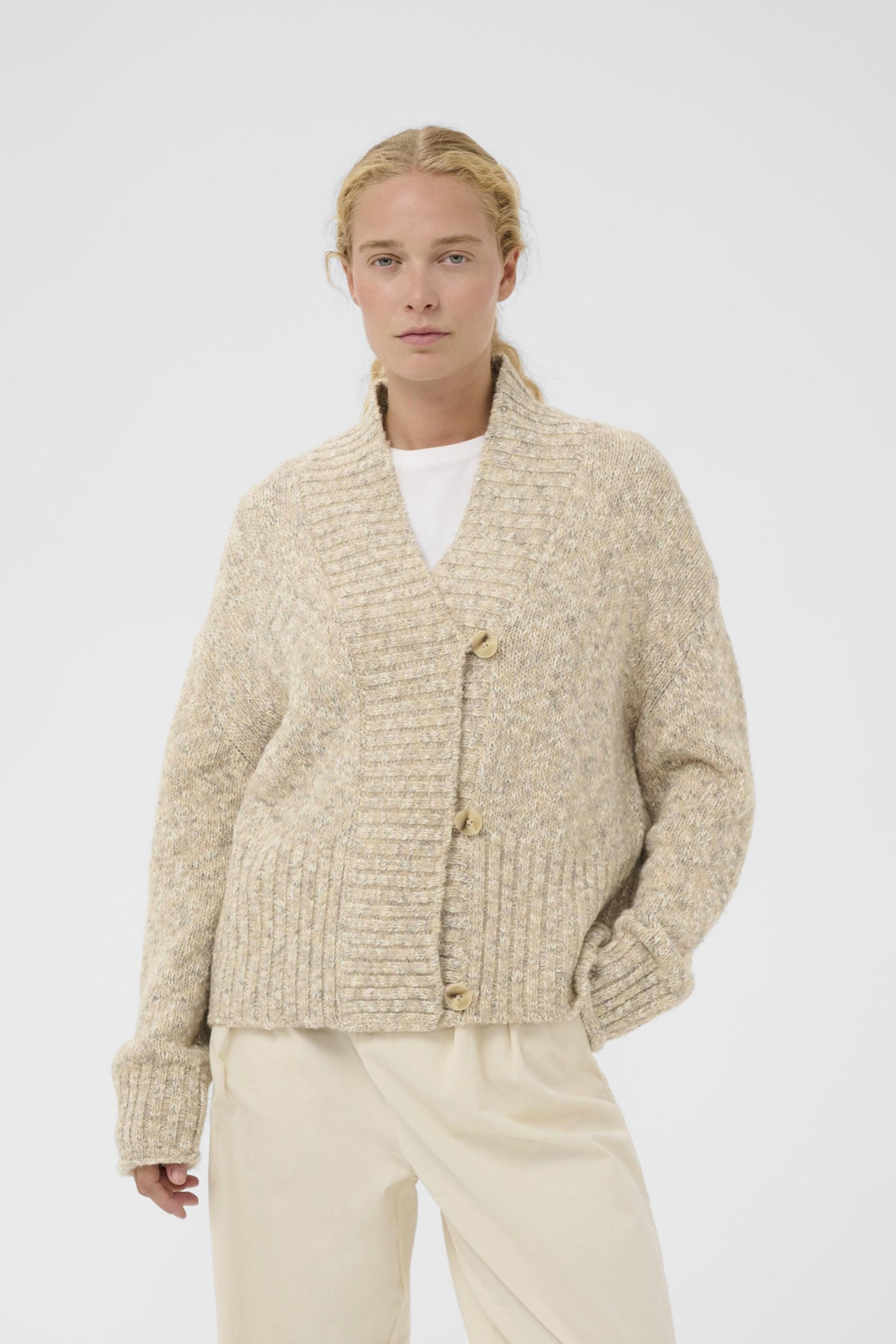 NELLYIW CARDIGAN Haze Melange - 1304031 - 30112048