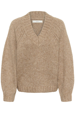 TROAIW V-NECK Sandy Grey Melange - 1813041 - 30112050