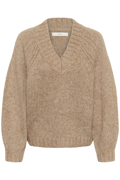 TROAIW V-NECK Sandy Grey Melange - 1813041 - 30112050 Thumbnail