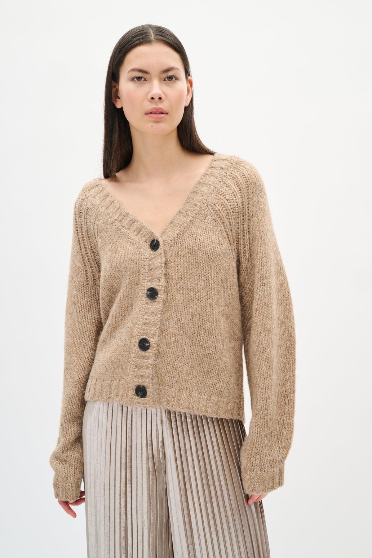 TROAIW CARDIGAN Sandy Grey Melange - 1813041 - 30112051