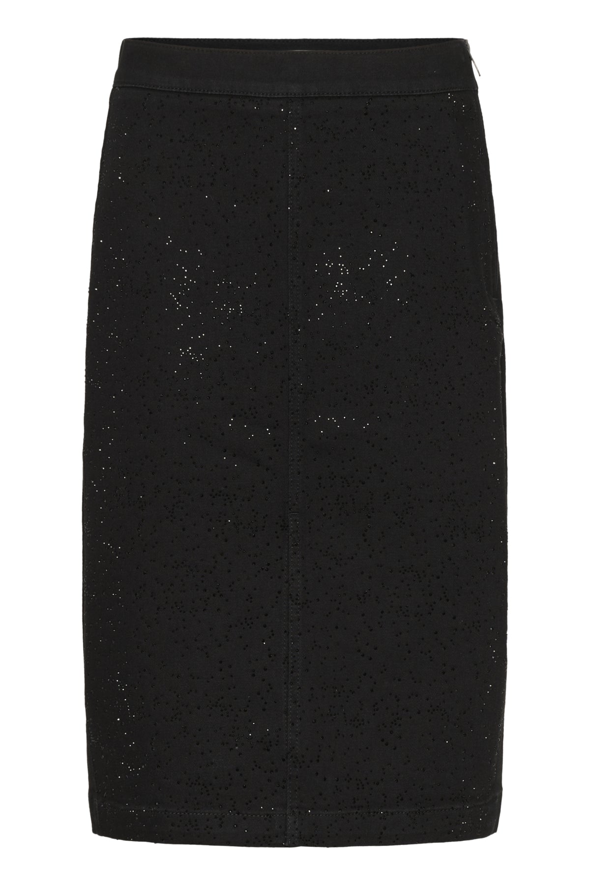 AALIAIW PENCIL SKIRT BLACK SHATTERED STONES - 30112102