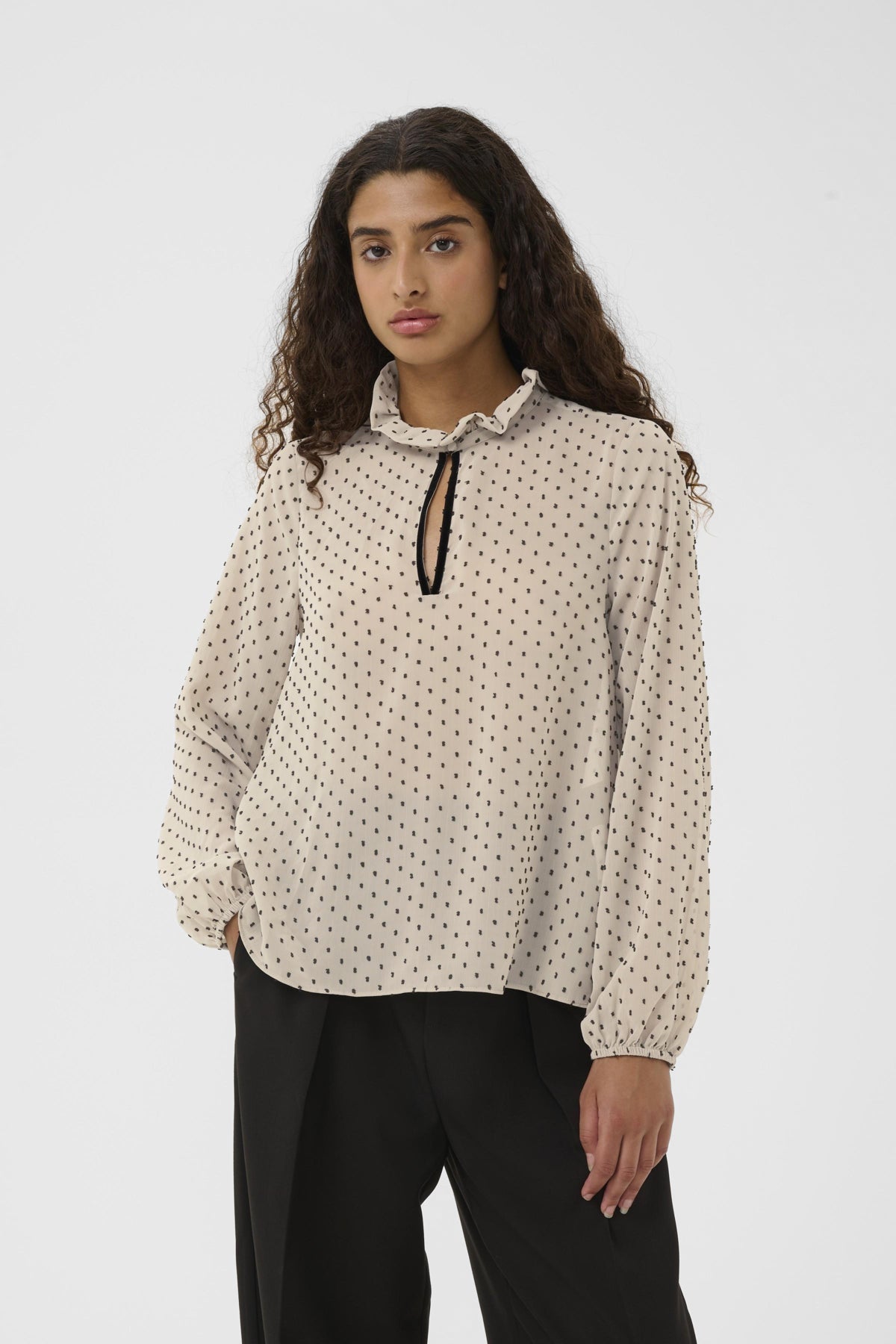 DOTTIEIW BLOUSE Stone - 161406 - 30112103
