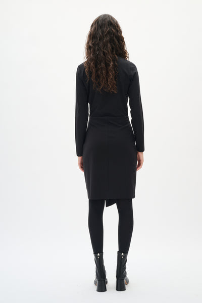 KASEYIW FAKE WRAP DRESS Black - 194008 - 30112119 Thumbnail