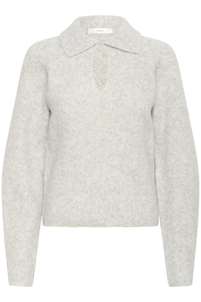 NIASIW POLO New Light Grey Melange - 30028 - 30112170 Thumbnail