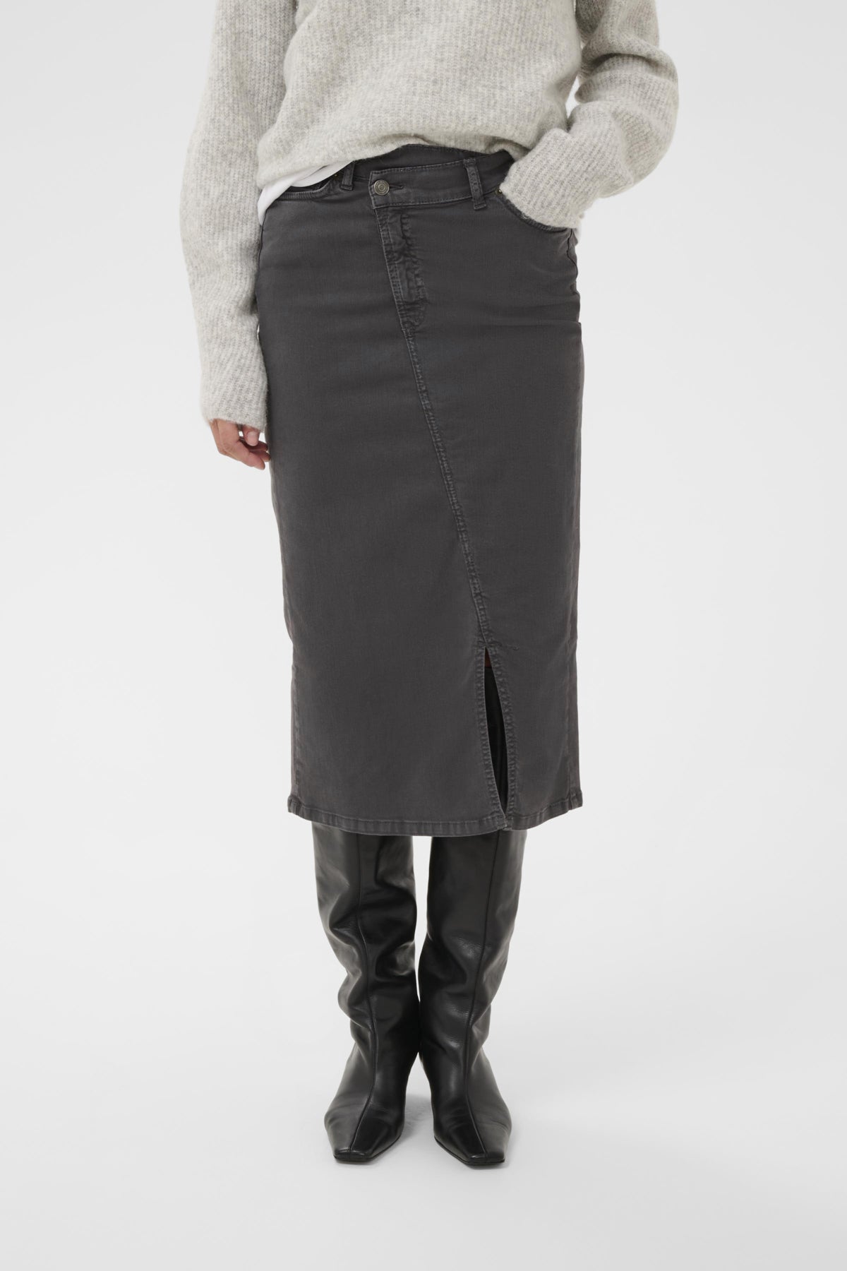 CARLINAIW DENIM SKIRT Black Oyster - 190205 - 30112181