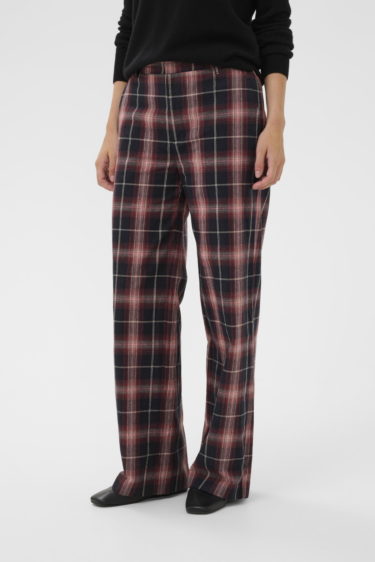 CALROSEIW PANT LIGHT PINK TWILL CHECK - 90000 - 30112191