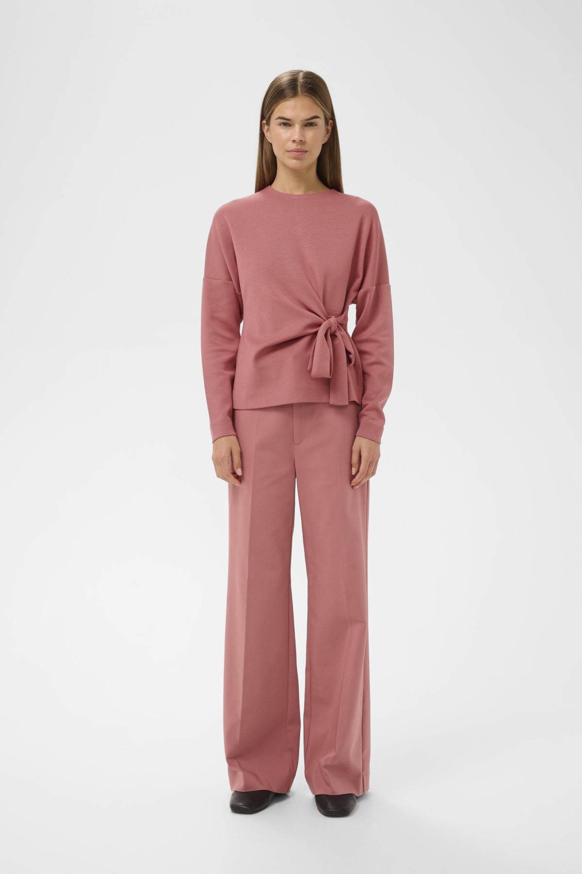 TRIIW VINCENTIW KNOT BLOUSE WITHERED ROSE - 181435 - 30112203