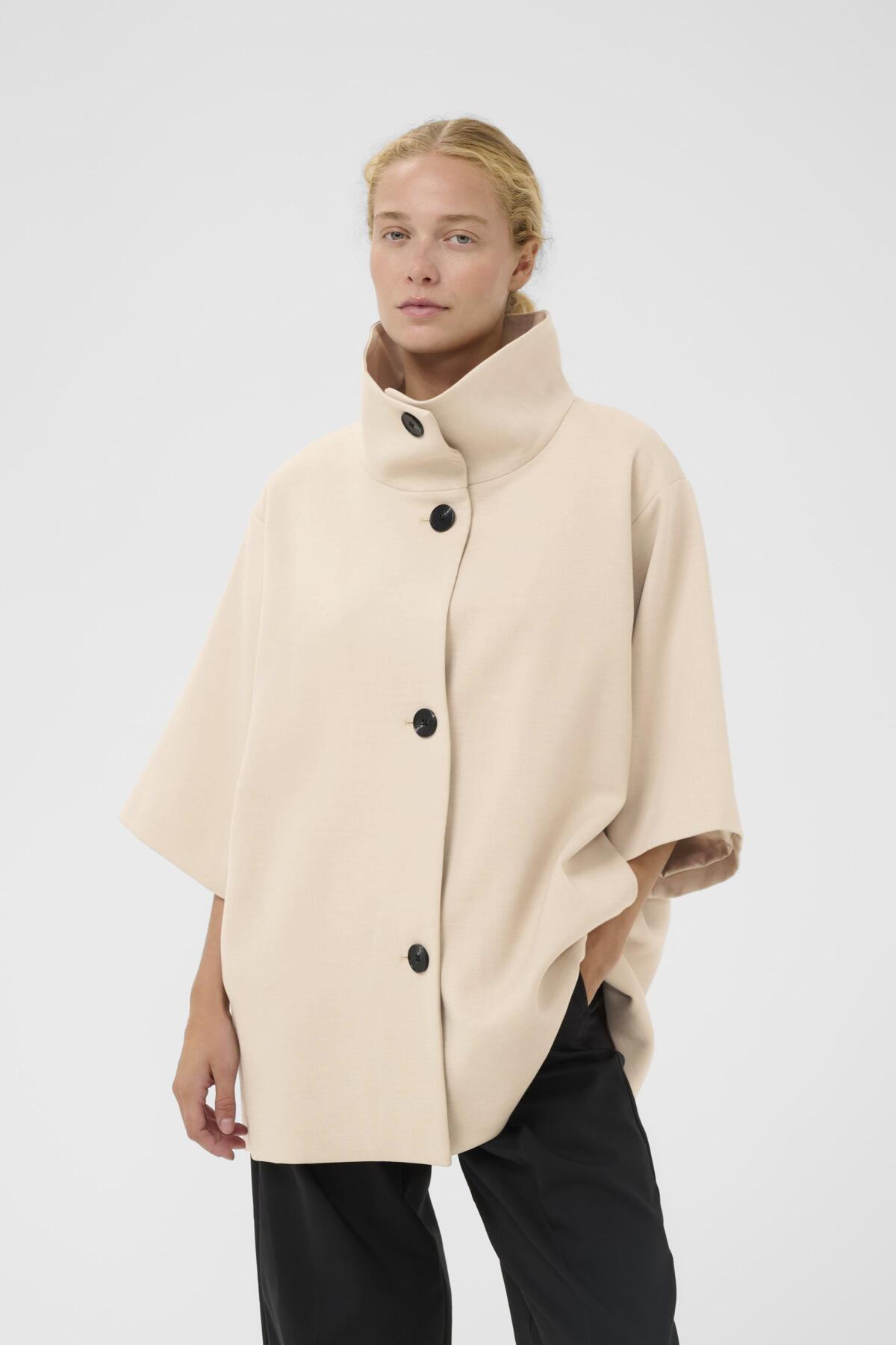 HOLLYNIW CAPE JACKET Ecru - 300597 - 30112218