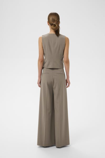 HAISLYIW WIDE PANT Sandy Grey Melange - 1813041 - 30112221 Thumbnail