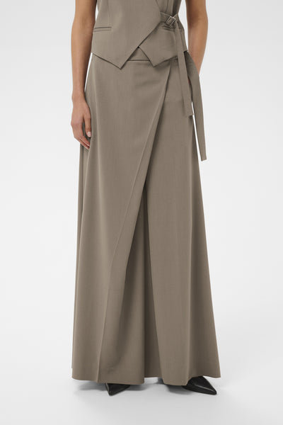 HAISLYIW WIDE PANT Sandy Grey Melange - 1813041 - 30112221 Thumbnail