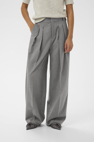 HOSANNAIW PLEATED PANT New Light Grey Melange - 30028 - 30112224 Thumbnail
