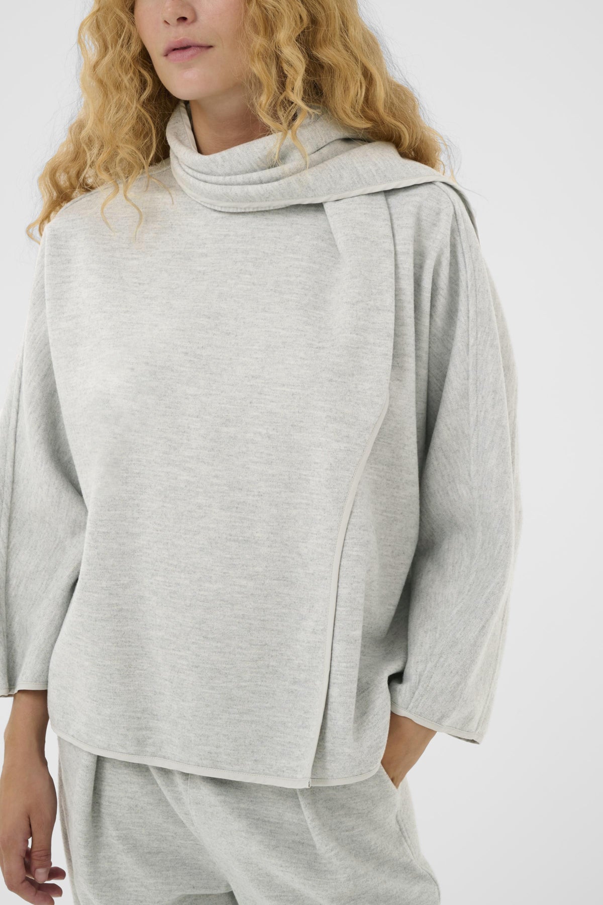 TWIGGYIW CAPE JACKET New Light Grey Melange - 30028 - 30112262